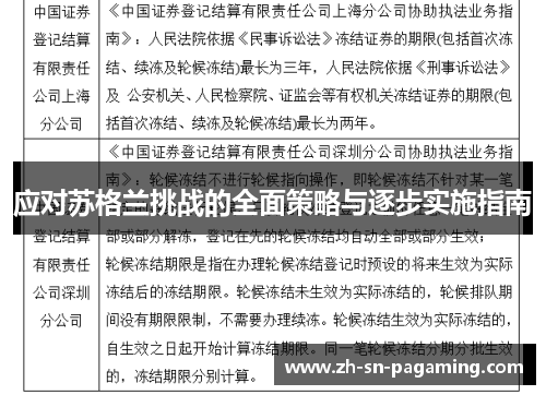 应对苏格兰挑战的全面策略与逐步实施指南 应对苏格兰挑战的全面策略与逐步实施指南